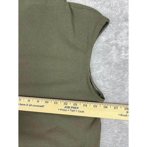 House of Harlow 1960 Dress Small Maxi Ribbed Knit Bodycon Chic Moss Green - Picture 4 of 8